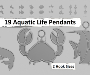 🌊 Creatures – Aquatic Life Pendant Pack