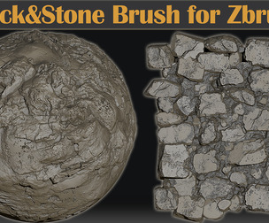 50 Rock and Stone Brush for ZBrush Vol.01