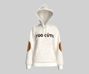 Girls Printed Fur Hoodie With Kangaroo Pocket | Marvelous / Clo3d / obj / fbx