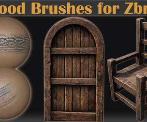 40 Wood Brushes for ZBrush – Vol. 2