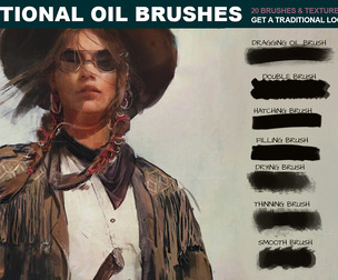 Traditional Oil Brushes Pack + Textures