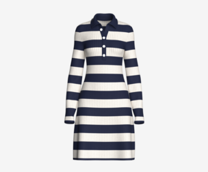 Girls Striped Color Block Long Sleeve Sweater | Marvelous / Clo3d / obj / fbx