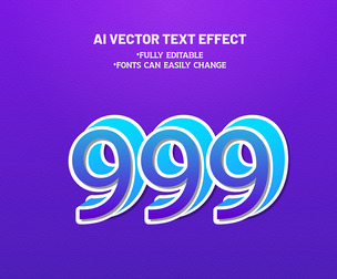 999 Text Effects, EPS Template File.