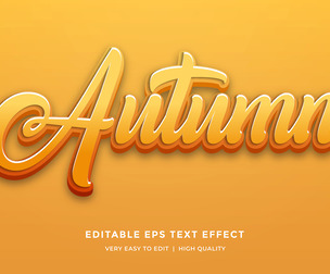 Autumn Text Effects, EPS Template File.