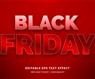 Black Friday Text Effects, EPS Template File.