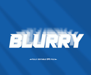 Blurry Text Effects, EPS Template File.