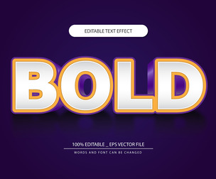 Bold Text Effects, EPS Template File.