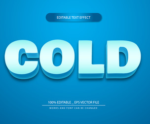 Cold Text Effects, EPS Template File.