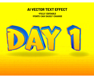 Day Text Effects, EPS Template File.