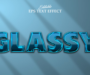 Glassy Text Effects, EPS Template File.