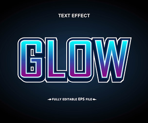 Glow Text Effects, EPS Template File.