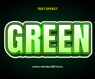Green Text Effects, EPS Template File.