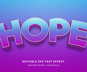 Hope Text Effects, EPS Template File.