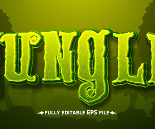 Jungle Text Effects, EPS Template File.