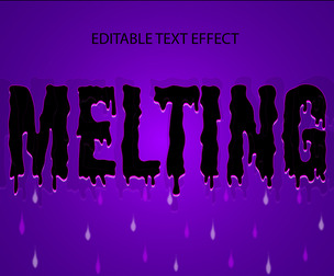 Melting Text Effects, EPS Template File.