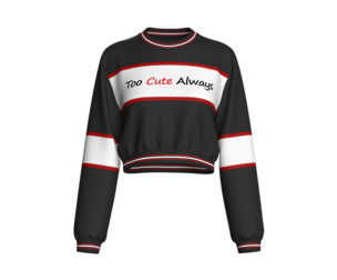 Girls Letter Printed Cropped Sweatshirt | Marvelous / Clo3d / obj / fbx