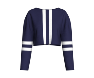 Girls Long Sleeve Cropped Sweatshirt | Marvelous / Clo3d / obj / fbx