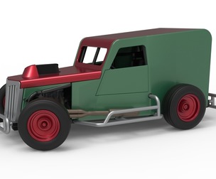 Dwarf car while turning Scale 1:25