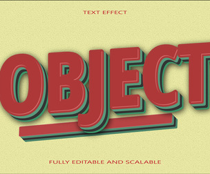 Object Vintage Text Effects, EPS Template File.