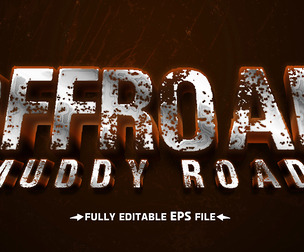 Offroad Text Effects, EPS Template File.
