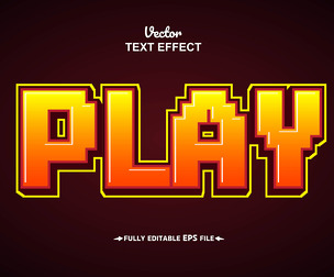 Play Text Effects, EPS Template File.