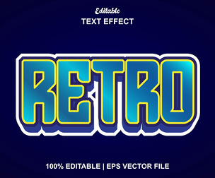 Retro Text Effects, EPS Template File.