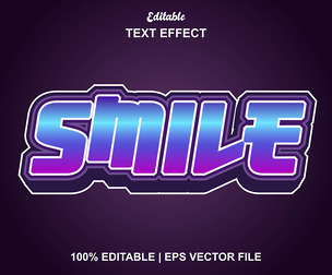 Smile Text Effects, EPS Template File.