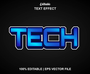 Tech Text Effects, EPS Template File.