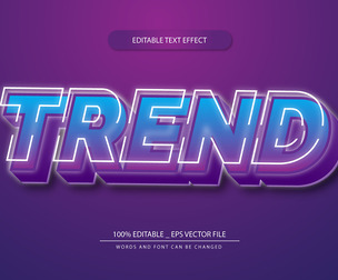 Trend Text Effects, EPS Template File.