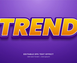 Trend Text Effects, EPS Template File.