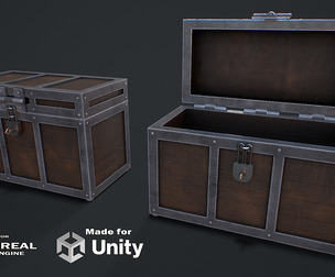 Chest for loot game ready 3d model