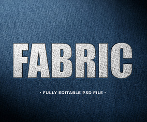 Embroidery Fabric PSD Fully Editable Text Effect. Layer Style PSD Mockup Template