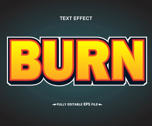 Burn Text Effects, EPS Template File.