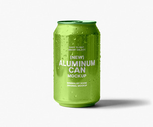 Aluminum Can Mockup PSD - High-Impact Refreshment & Beverage Branding