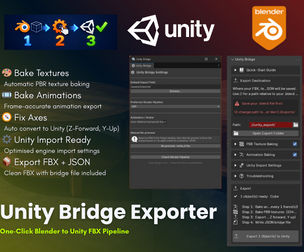 Unity Bridge Exporter — One-Click Blender to Unity FBX Pipeline