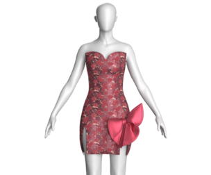 Girls Party Dress - Midi | Marvelous / Clo3d / obj / fbx
