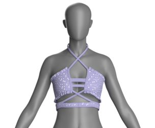 Girls Printed Bralette | Marvelous / Clo3d / obj / fbx