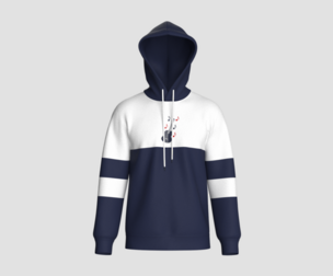 Men Color Block Printed Hoodie | Marvelous / Clo3d / obj / fbx