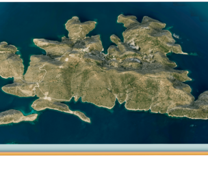 Agathonisi island 3D model terrain