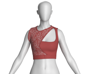 Girls Crop Printed Top - Tatto | Marvelous / Clo3d / obj / fbx