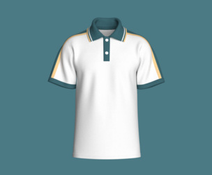 Men Striped Shoulder Polo Shirt | Marvelous / Clo3d / obj / fbx