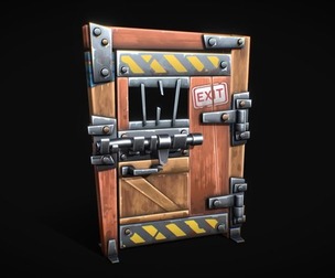 Stylized Shelter Door