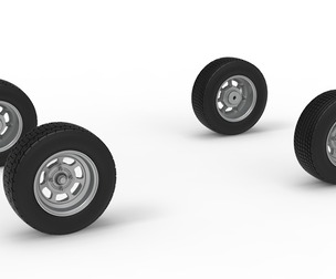 Wheel Set of Mod Lite Race car Scale 1:25