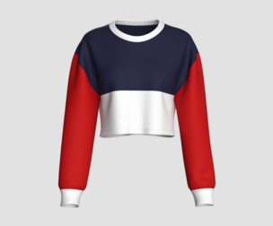 Girls Shoulder Drop Crop Top | Marvelous / Clo3d / obj / fbx