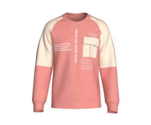 Men Printed Raglan Sweatshirt With Pocket | Marvelous / Clo3d / obj / fbx