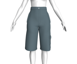 Ladies Pocket Shorts - Pant | Marvelous / Clo3d / obj / fbx