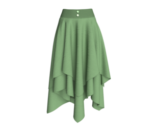 Women Ribbed Maxi Skirt | Marvelous / Clo3d / obj / fbx