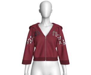 Ladies Street Style Hoodie | Marvelous / Clo3d / obj / fbx