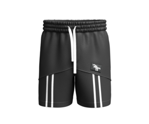 Men Striped Track Shorts With Patch | Marvelous / Clo3d / obj / fbx