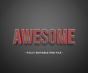 Awesome PSD Fully Editable Text Effect. Layer Style PSD Mockup Template
